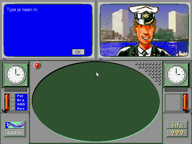 Het spelscherm: radar, telefoon, marifoon en de havenmeester